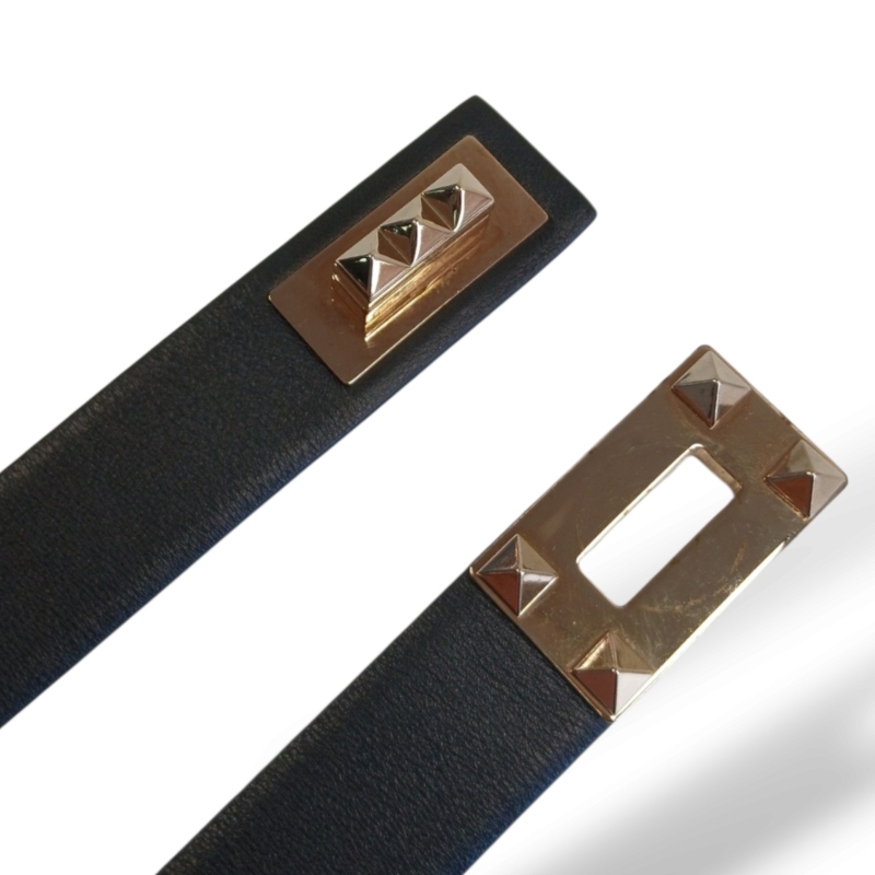 Cinto Valentino Rockstud Couro Preto 