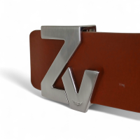 Cinto Zadig Voltaire Caramelo Fivela Prata 