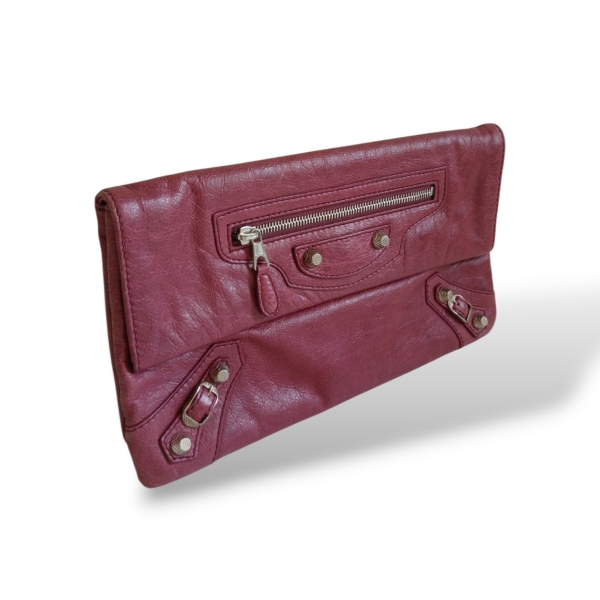 Clutch Balenciaga Motorcycle Vinho