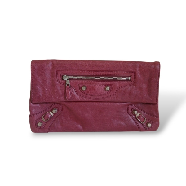 Clutch Balenciaga Motorcycle Vinho