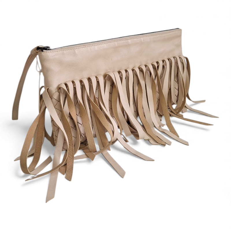 Clutch Bottega Veneta Intrecciato Wristlet Off-White