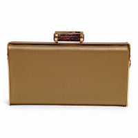 Clutch Carolina Herrera Scala Insígnia Dourada 