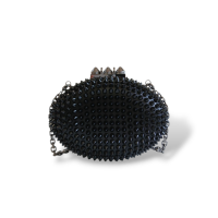 Clutch Christian Louboutin Oval Spikes Mina Preta Clutch Christian Louboutin Oval Spikes Mina Preta