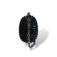 Clutch Christian Louboutin Oval Spikes Mina Preta Clutch Christian Louboutin Oval Spikes Mina Preta
