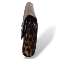 Clutch Christian Louboutin 'Riviera' Leopard Print Patent Leather 