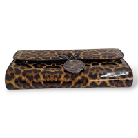 Clutch Christian Louboutin 'Riviera' Leopard Print Patent Leather 