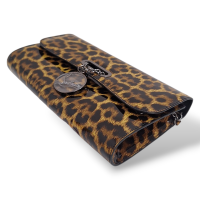 Clutch Christian Louboutin 'Riviera' Leopard Print Patent Leather 