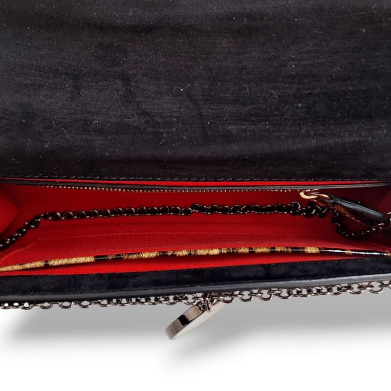 Clutch Christian Louboutin 'Riviera' Leopard Print Patent Leather 