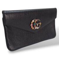 Clutch Gucci Envelope GG Preta 