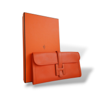 Clutch Hermès Jige Laranja 
