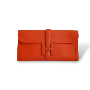 Clutch Hermès Jige Laranja 
