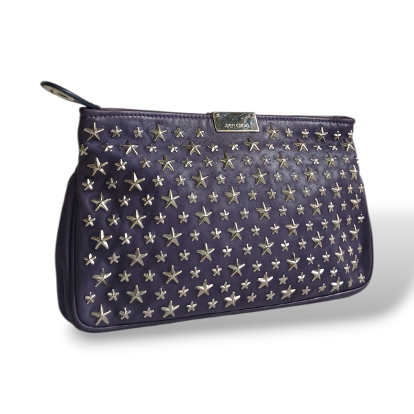 Clutch Jimmy Choo Roxa Estrelas