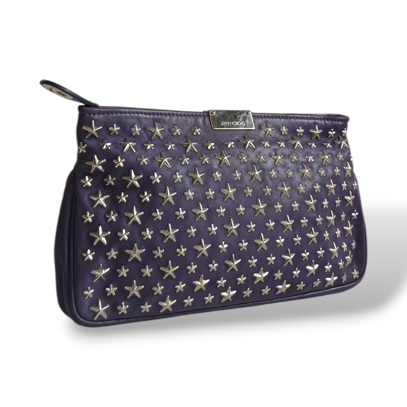 Clutch Jimmy Choo Roxa Estrelas
