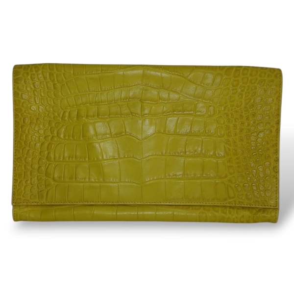 Clutch Mariana Rinaldi Texturizada Amarela 