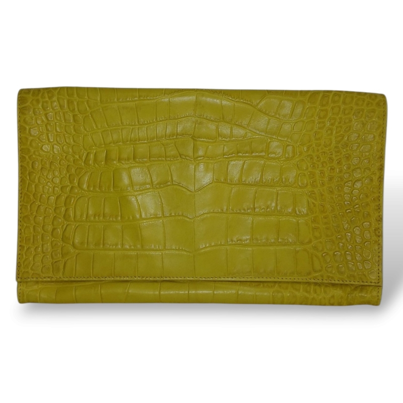 Clutch Mariana Rinaldi Texturizada Amarela 