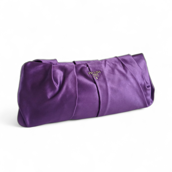 Clutch Prada Satin Roxa