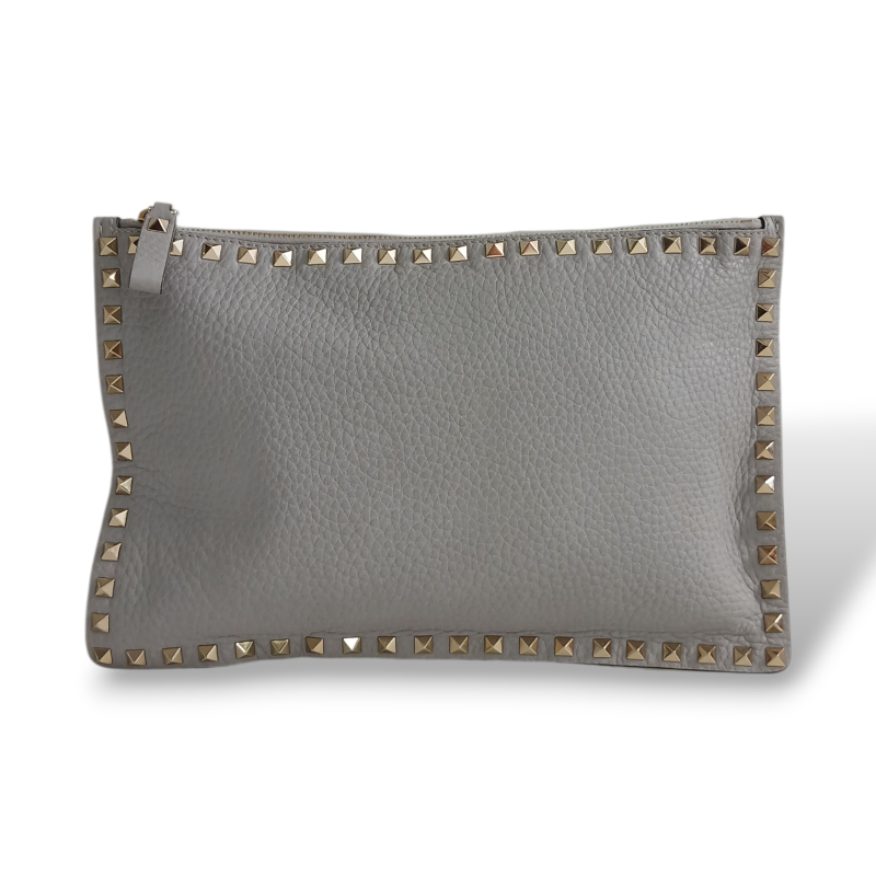 Clutch Valentino Spikes Cinza