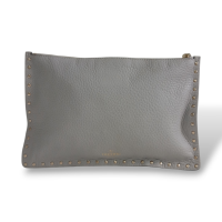 Clutch Valentino Spikes Cinza