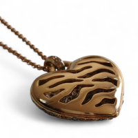 Colar Roberto Cavalli Coração Dourado Colar Roberto Cavalli Coração Dourado