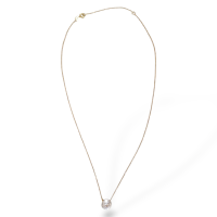 Colar Elizabete Gaspar Briole Cristal 10mm em Ouro Amarelo