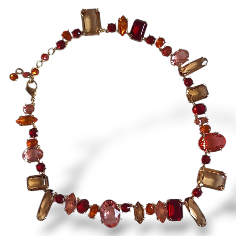 Colar Swarovski Colorido de Pedras