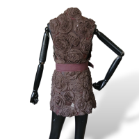 Colete Raia de Goeye Marrom com Cinto-36