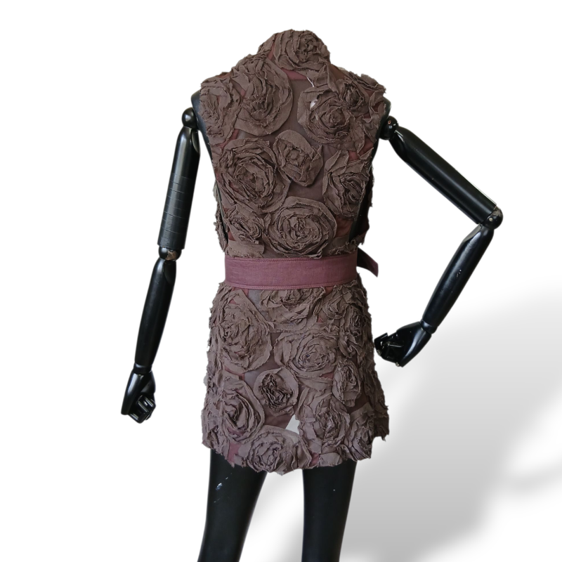 Colete Raia de Goeye Marrom com Cinto-36