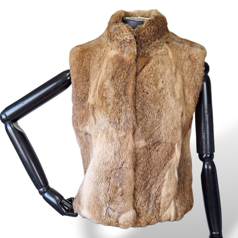 Colete Mixed Pele Marrom-G