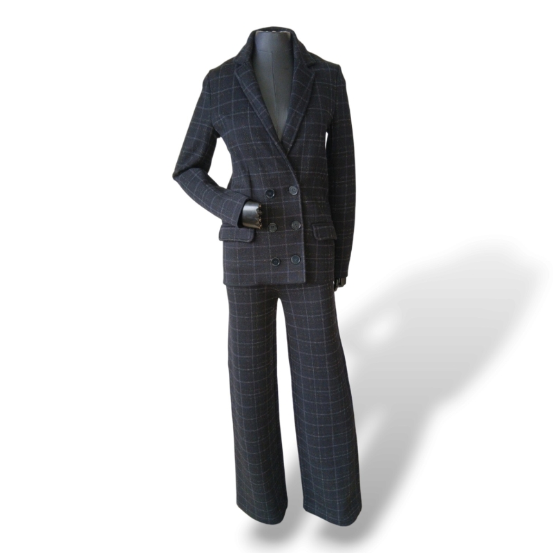 Conjunto Bottega Veneta Quadriculado Preto - 38/40