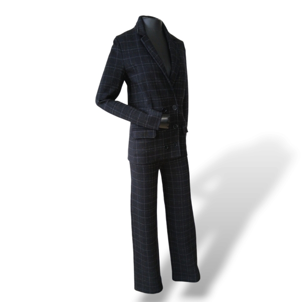 Conjunto Bottega Veneta Quadriculado Preto - 38/40