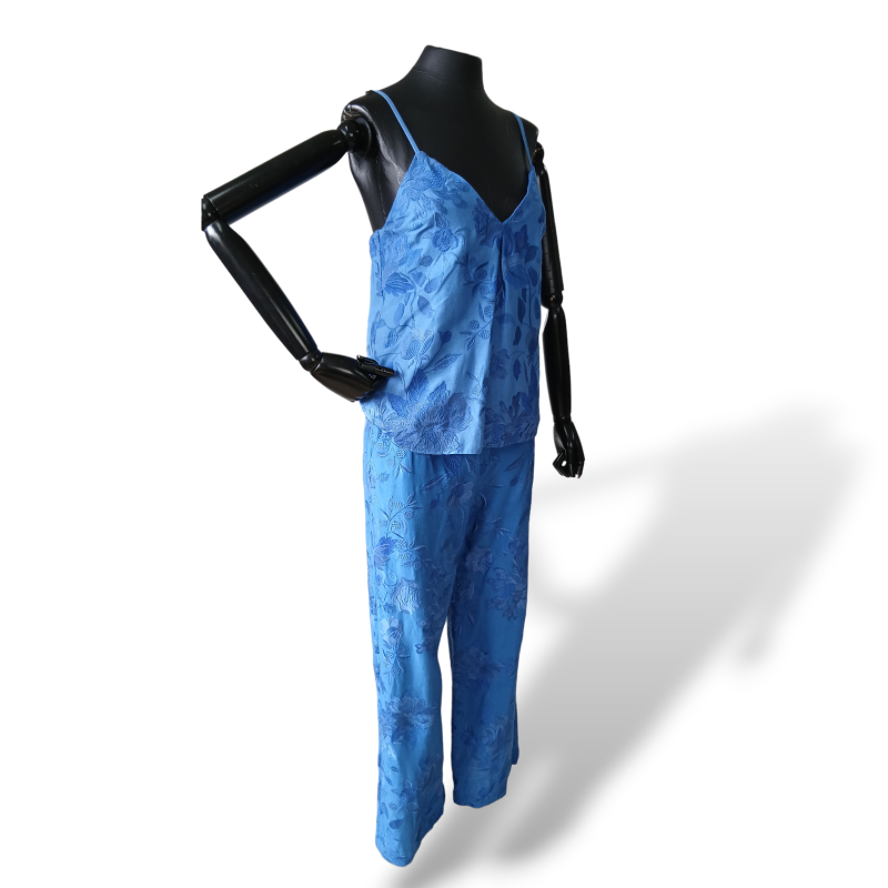 Conjunto Cris Barros Azul Bordado-38