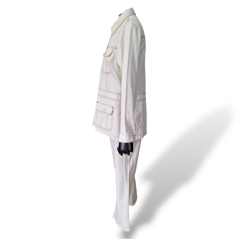 Conjunto Cris Barros Jeans Off White Pespontado-36 Conjunto Cris Barros Jeans Off White Pespontado-36