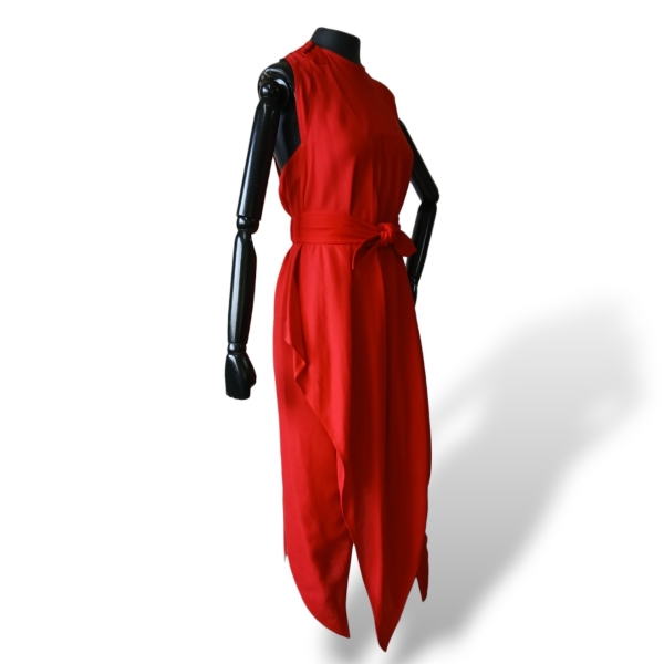 Vestido De Goeye Tecido Vermelho - 36