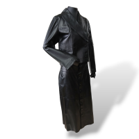 Conjunto Mantegazza de Couro Preto - PP