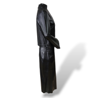 Conjunto Mantegazza de Couro Preto - PP