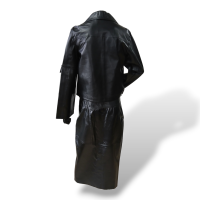 Conjunto Mantegazza de Couro Preto - PP