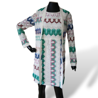 Conjunto Missoni Vestido e Casaquinho Branco-40