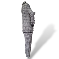 Conjunto Mixed Tweed Preto e Branco-36 Conjunto Mixed Tweed Preto e Branco-36