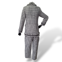 Conjunto Mixed Tweed Preto e Branco-36 Conjunto Mixed Tweed Preto e Branco-36