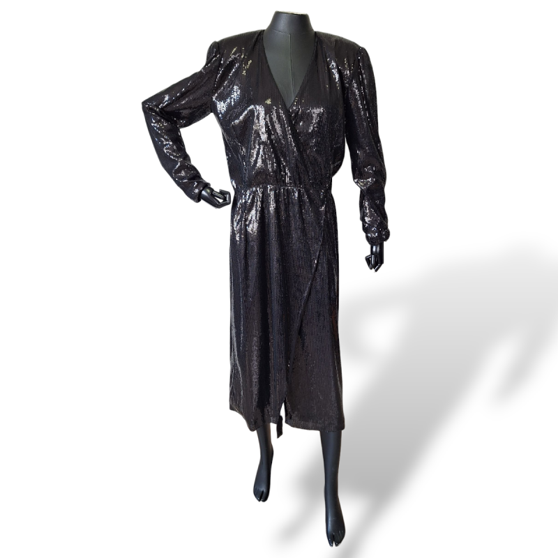 Vestido Longo Preto Paetê-40