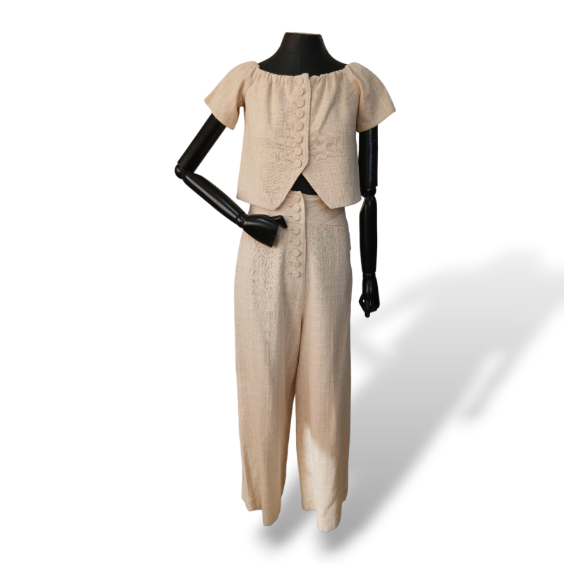 Conjunto Paula Raia Quadriculado Amarelo - 36