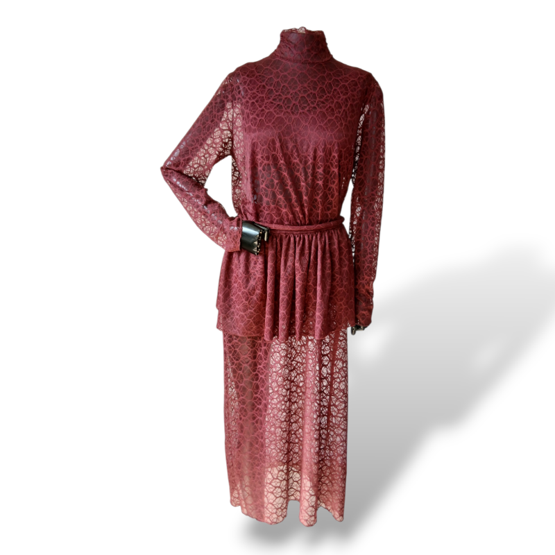 Conjunto Paula Raia Renda Vinho - 42 