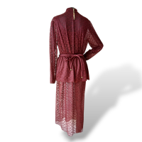 Conjunto Paula Raia Renda Vinho - 42 Conjunto Paula Raia Renda Vinho - 42