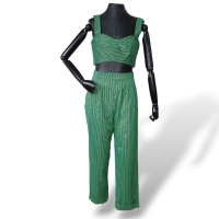 Conjunto Paula Raia Verde Listrado - 38/40 Conjunto Paula Raia Verde Listrado - 38/40