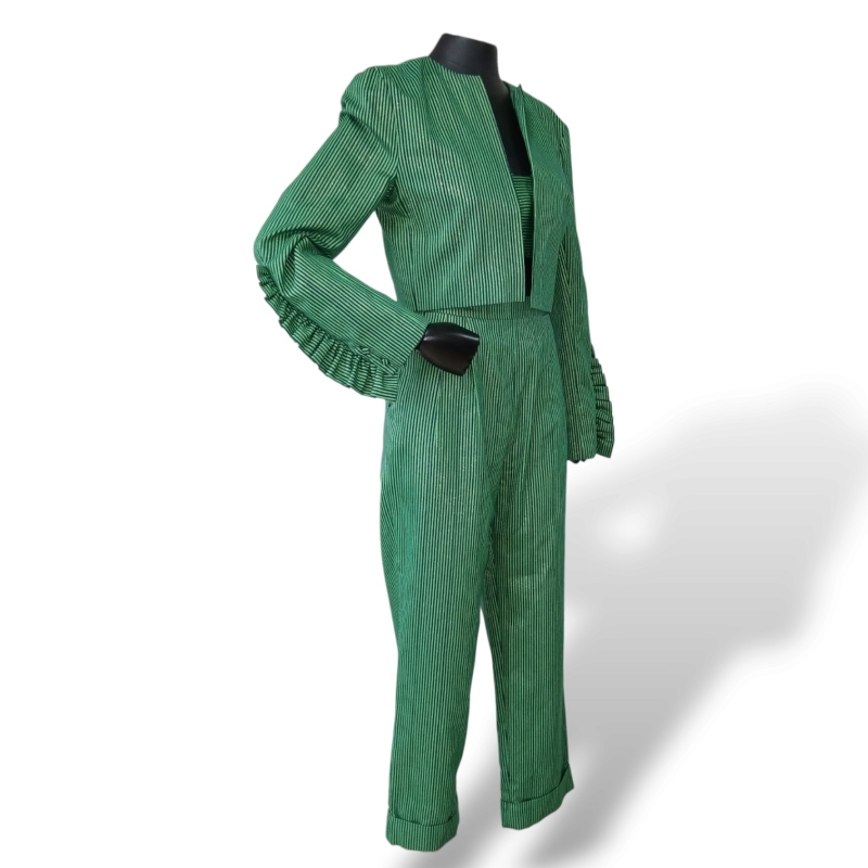 Conjunto Paula Raia Verde Listrado - 38/40