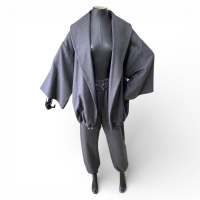 Conjunto Paula Raia Em Veludo Cinza-40