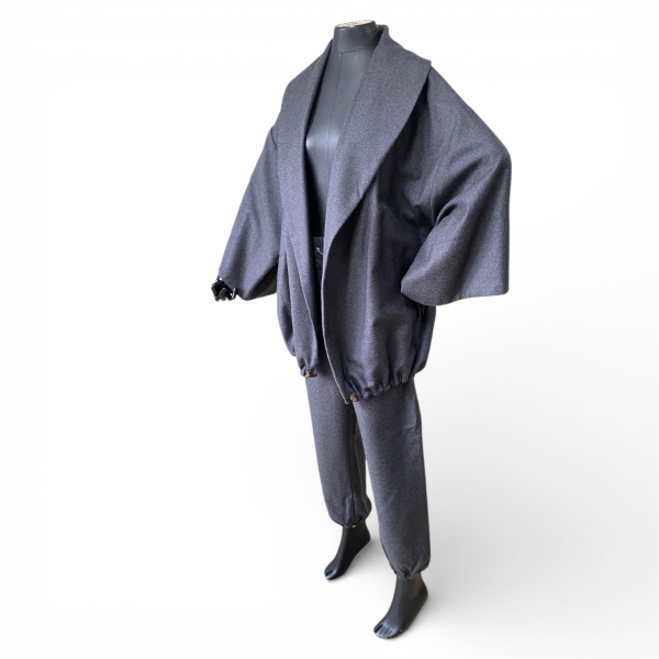 Conjunto Paula Raia Em Veludo Cinza-40