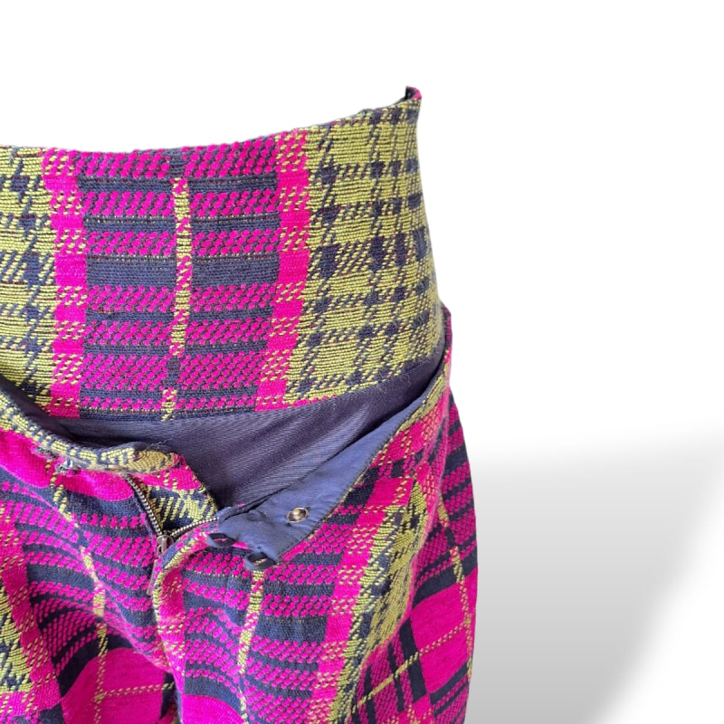 Conjunto Paula Raia Xadrez Fucsia, Marinho e Verd-36