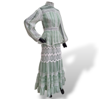 Conjunto LN Verde e Off White - P