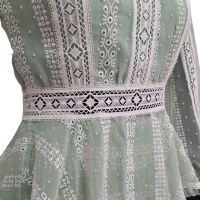 Conjunto LN Verde e Off White - P